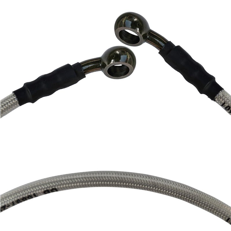 Vanlison Braided Hydraulic Brake Hose Line Brake Cable Universal Brake Lines Compatible with Dirt Bike Softail ATV UTV Go Kart GY6 Scooter 10mm Banjo Ends M10 31.5" / 80cm - Image 3