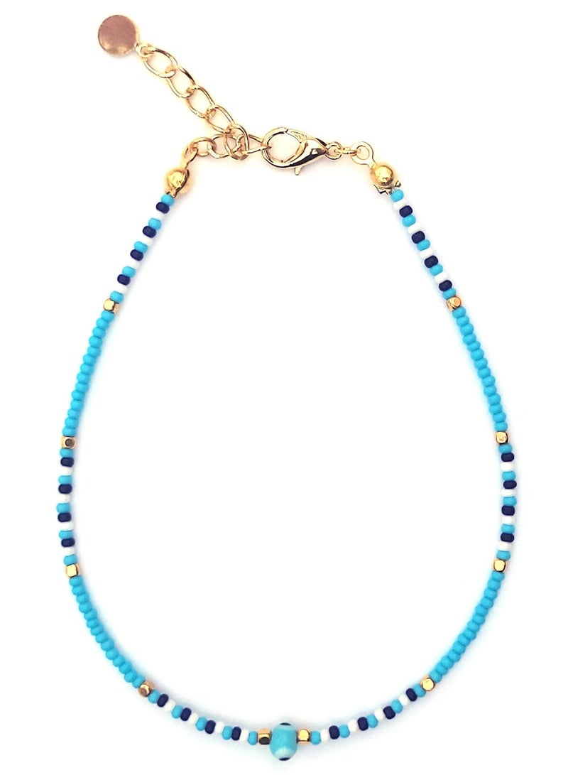 Alwan Long Size Evil Eye Anklet - Image 2