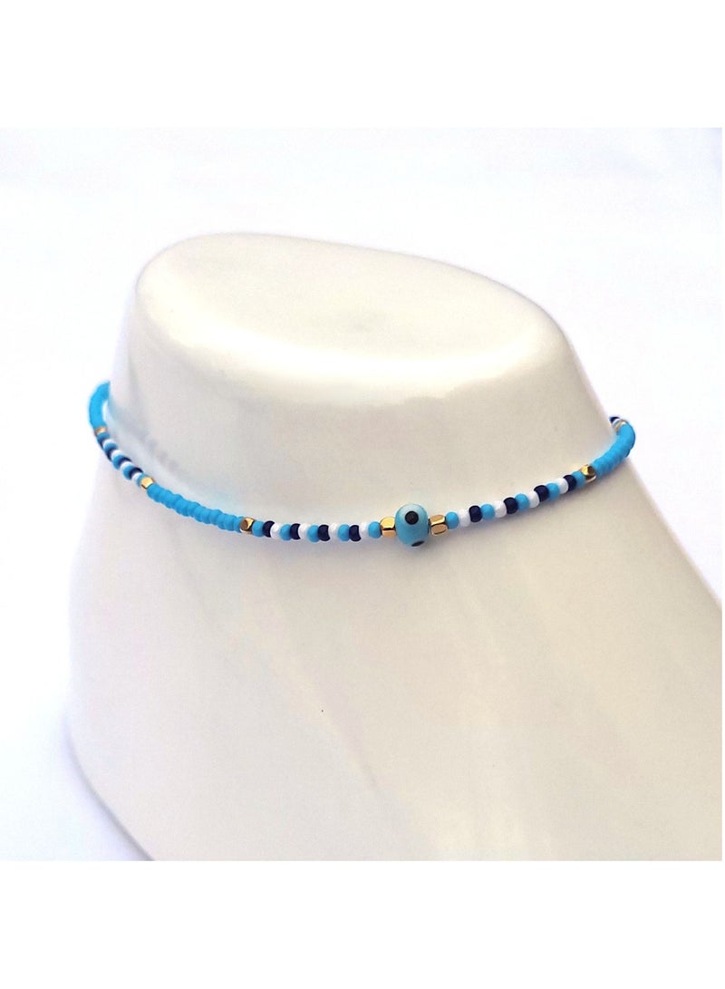 Alwan Long Size Evil Eye Anklet - Image 3