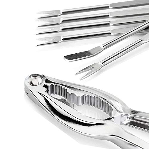 Ajmyonsp Seafood Tools Set 8Pack Crab Legs Crackers Nut Cracker Crab Forks Picking Eating Tool Shellfish Lobster Shell Opener - Image 2