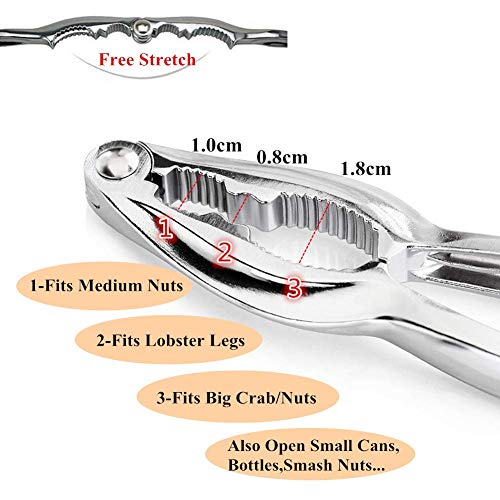 Ajmyonsp Seafood Tools Set 8Pack Crab Legs Crackers Nut Cracker Crab Forks Picking Eating Tool Shellfish Lobster Shell Opener - Image 3