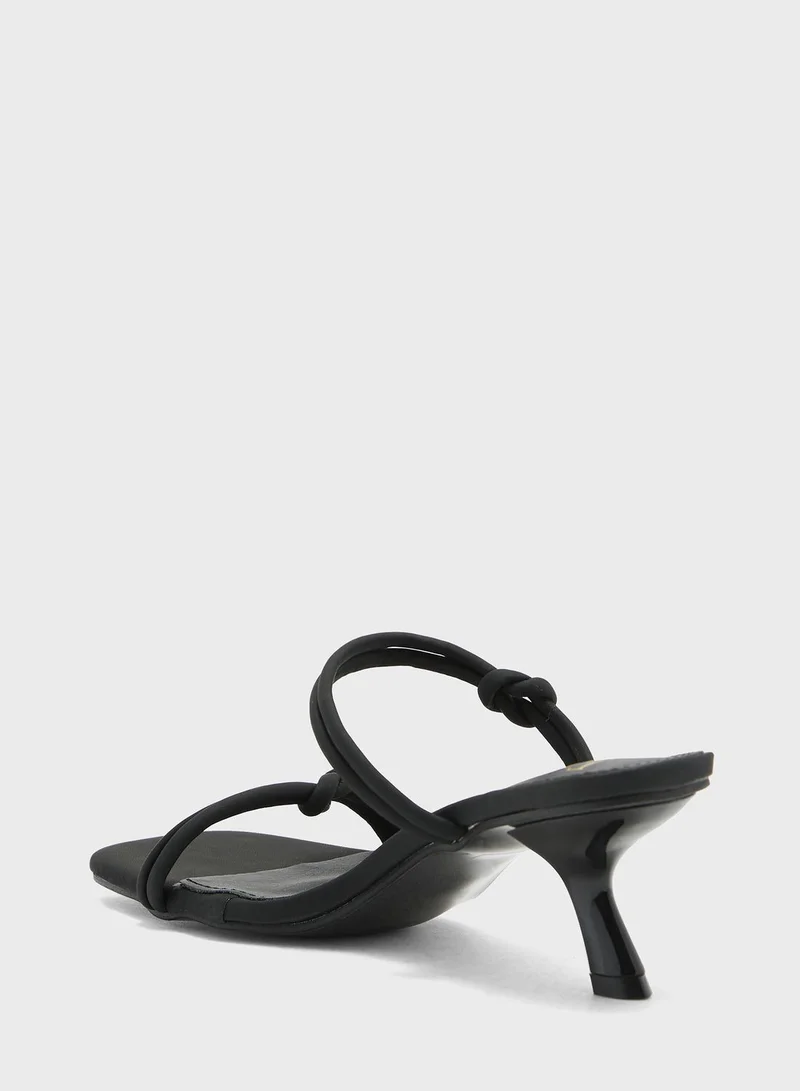 ELLA Two Strap Knot Detail Sandal