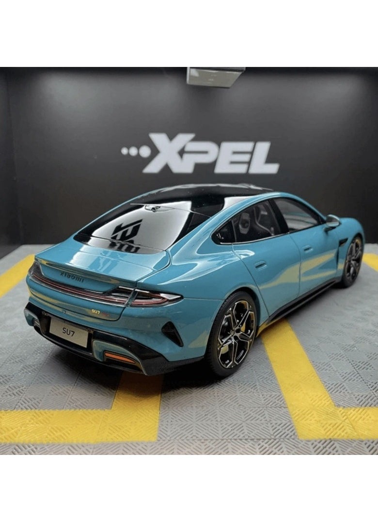 General - 1:24 Xiaomi SU7 alloy car model with audio new energy simulation model car alloy collection ornament - Image 1