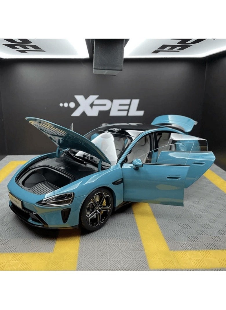 General - 1:24 Xiaomi SU7 alloy car model with audio new energy simulation model car alloy collection ornament - Image 1