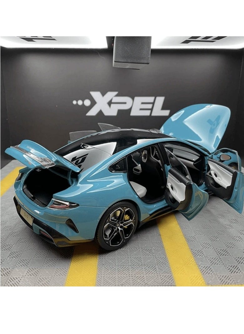 General - 1:24 Xiaomi SU7 alloy car model with audio new energy simulation model car alloy collection ornament - Image 1