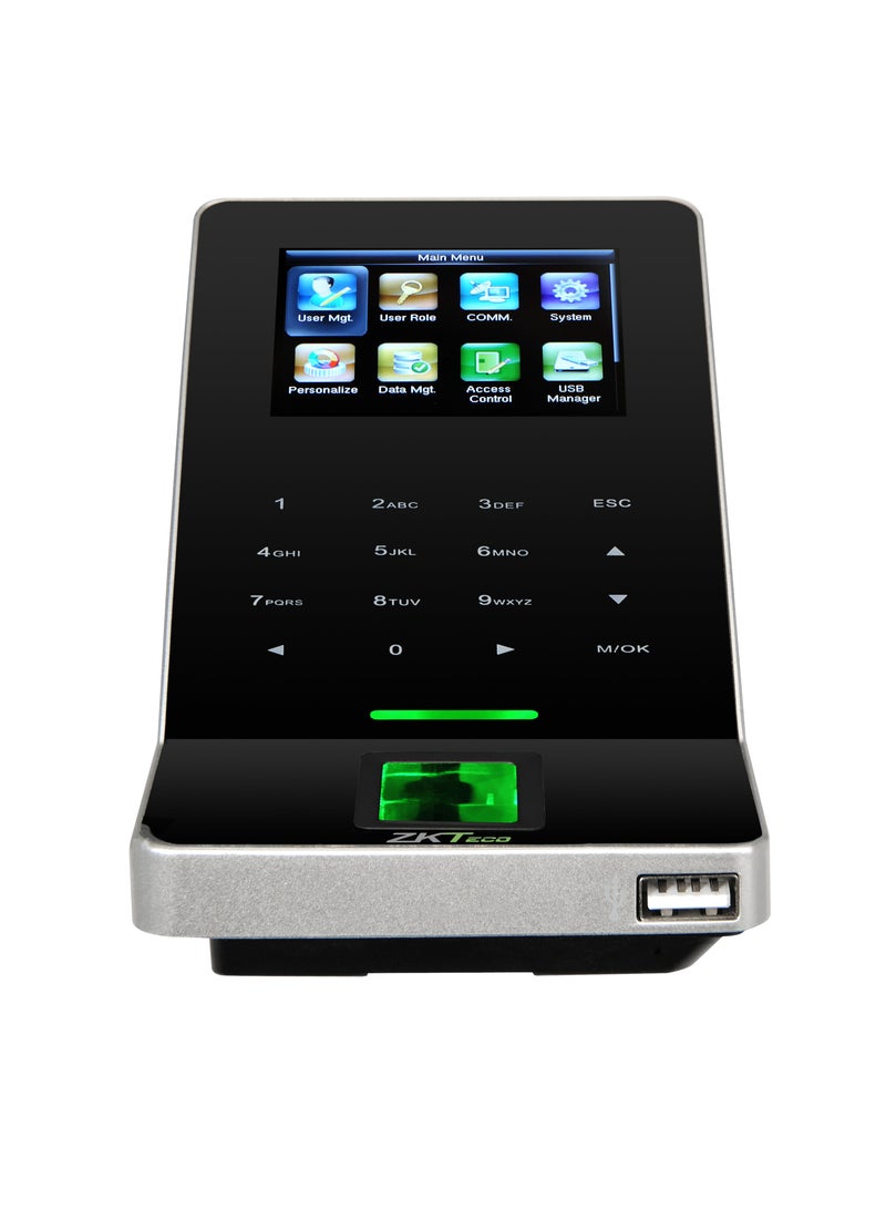 ZKTeco جهاز الحضور والانصراف والتحكم في الوصول F22 الأسود فائق النحافة مع بصمة الإصبع - Image 3