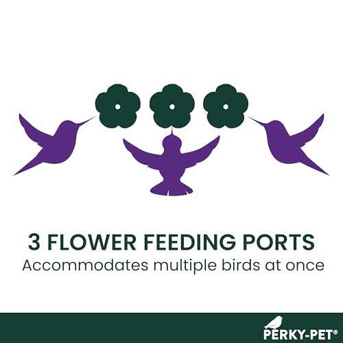 Perky-Pet Plastic Window Mount Hummingbird Feeder with Perches - 8 oz Hummingbird Nectar Capacity, 217 - Hummingbird feeders for outdoors - Image 3