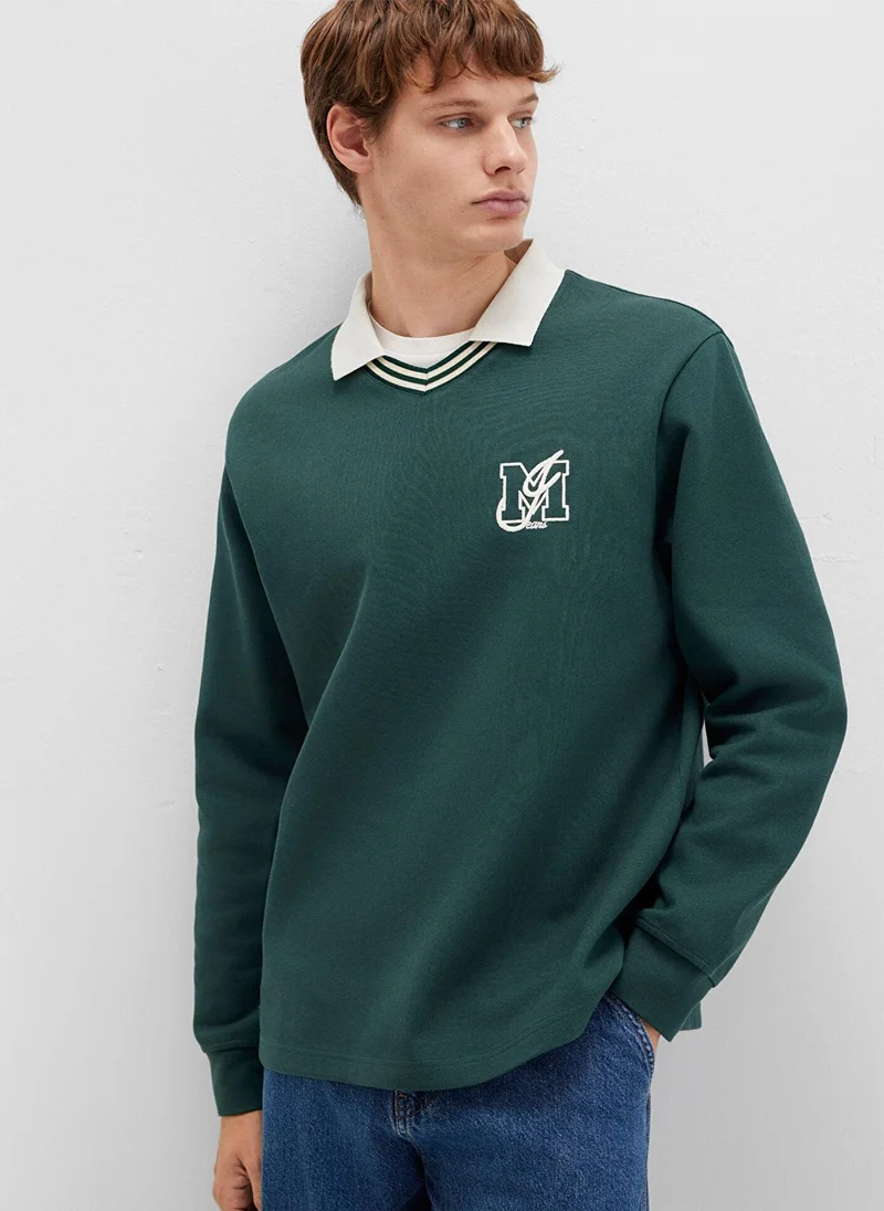 MAVI M Logo Crewneck Yeşil Sweatshirt