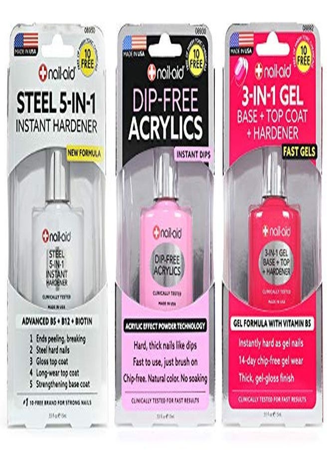 3Pk Of Steel Hardener + Dipfree Acrylics + 3In1 Gel Top Coat French Sheer N/A 165 Fl Ounce - pzsku/ZDFEF2BAEF5F89864368CZ/45/_/1649001448/1d40a67e-fb1a-4194-9a56-82565cc80ab3