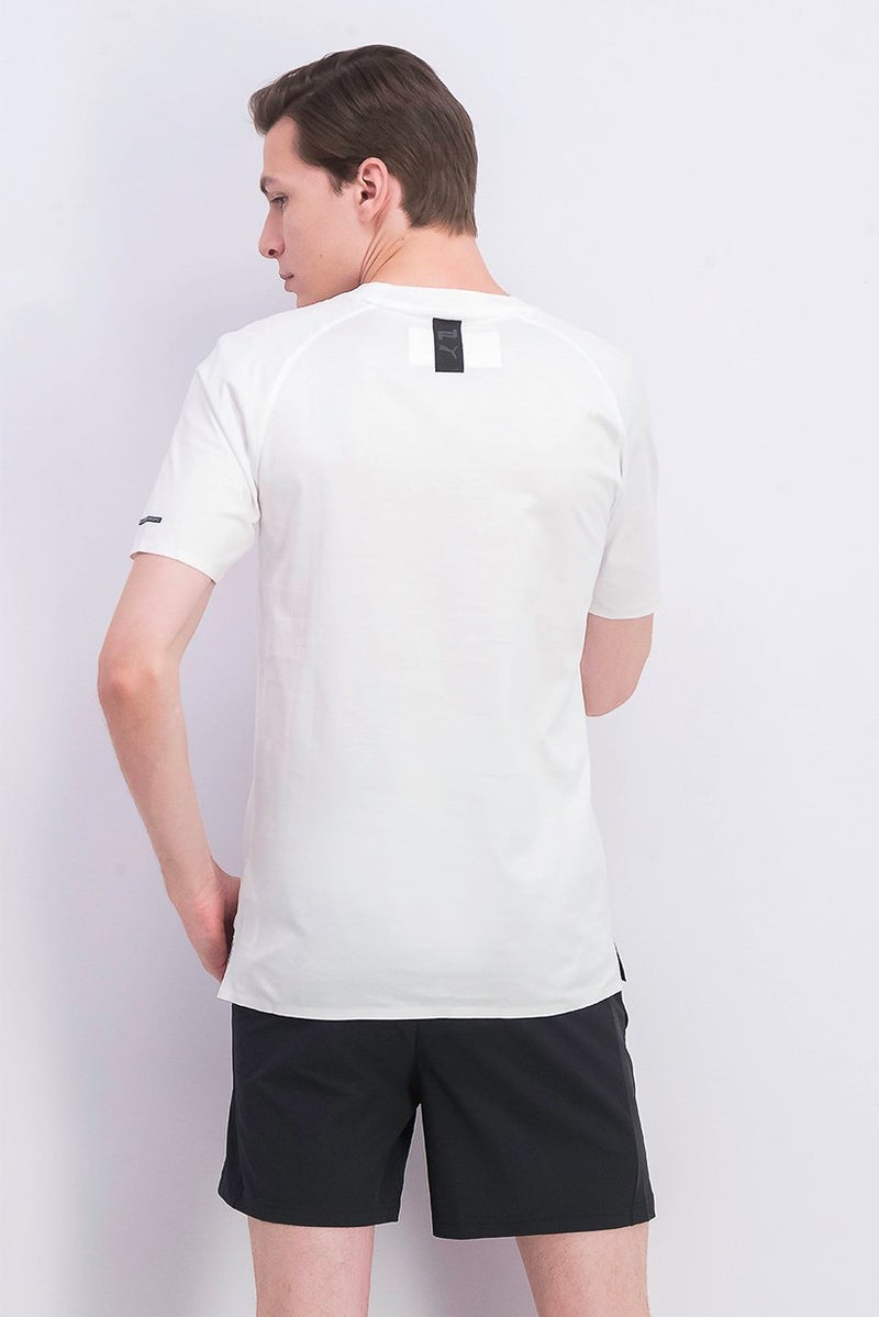 PUMA تي شيرت أساسي للرجال، أبيض - Image 4