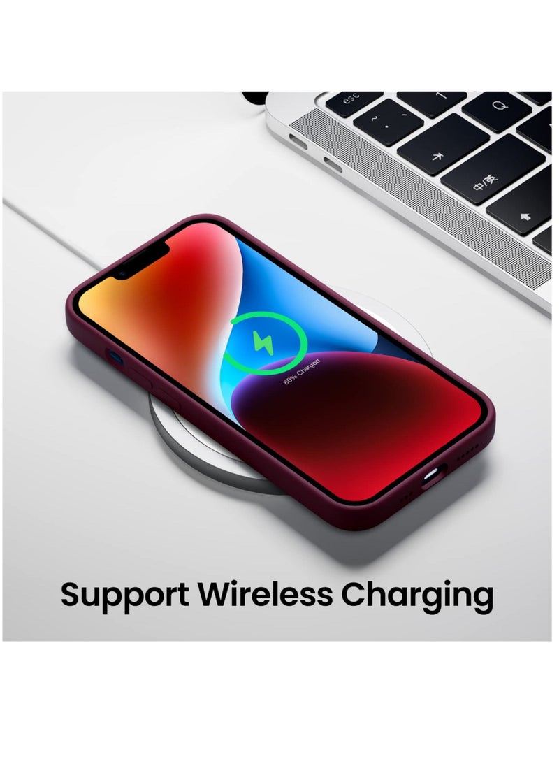 BORTONY - iPhone 14 Plus Silicone Case Military Grade Drop Protection Anti-Scratch Microfiber Lining Ultra Slim Thin Shockproof Protective Cover for iPhone 14 Plus 6.7 inch - Image 1
