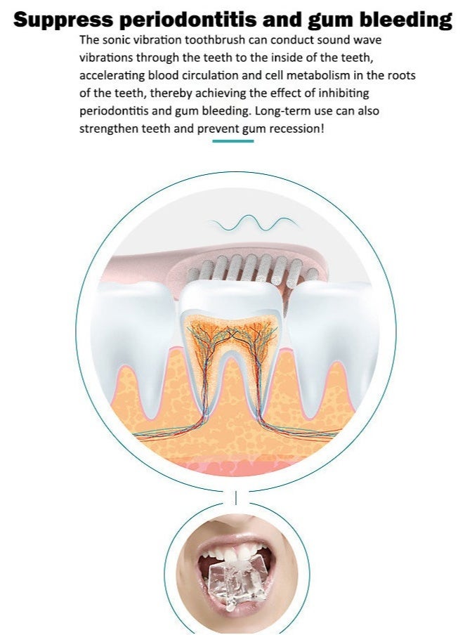 x-3 Electric Toothbrushes Adult soft-bristle household rechargeable waterproof couple toothbrush head set white - Image 3