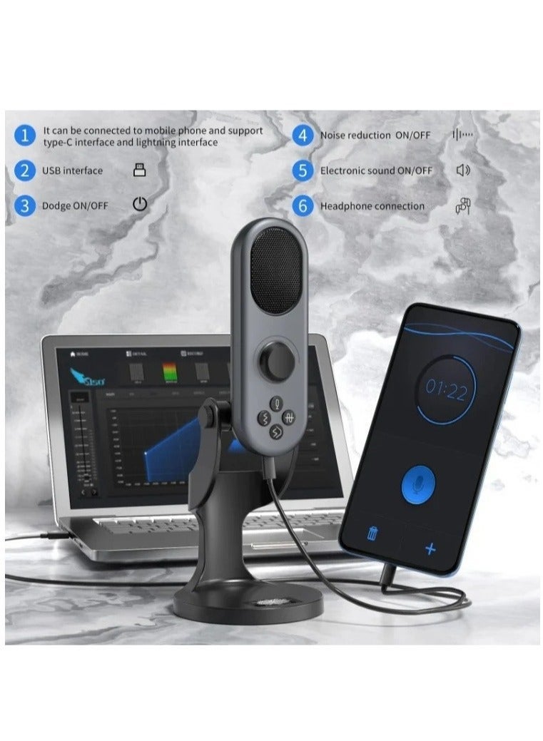 JMARY MC-PW7 USB DESKTOP CARDIOID NOISE REDUCTION MICROPHONE - Image 5