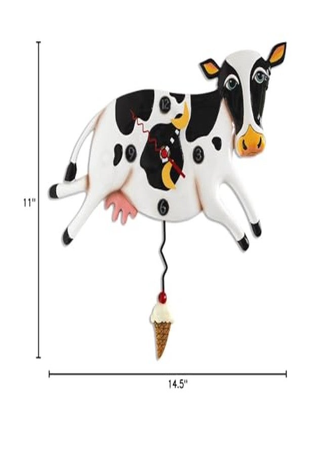 Allen Designs "Bessy Cow" Whimsical Pendulum Wall Clock - Image 2