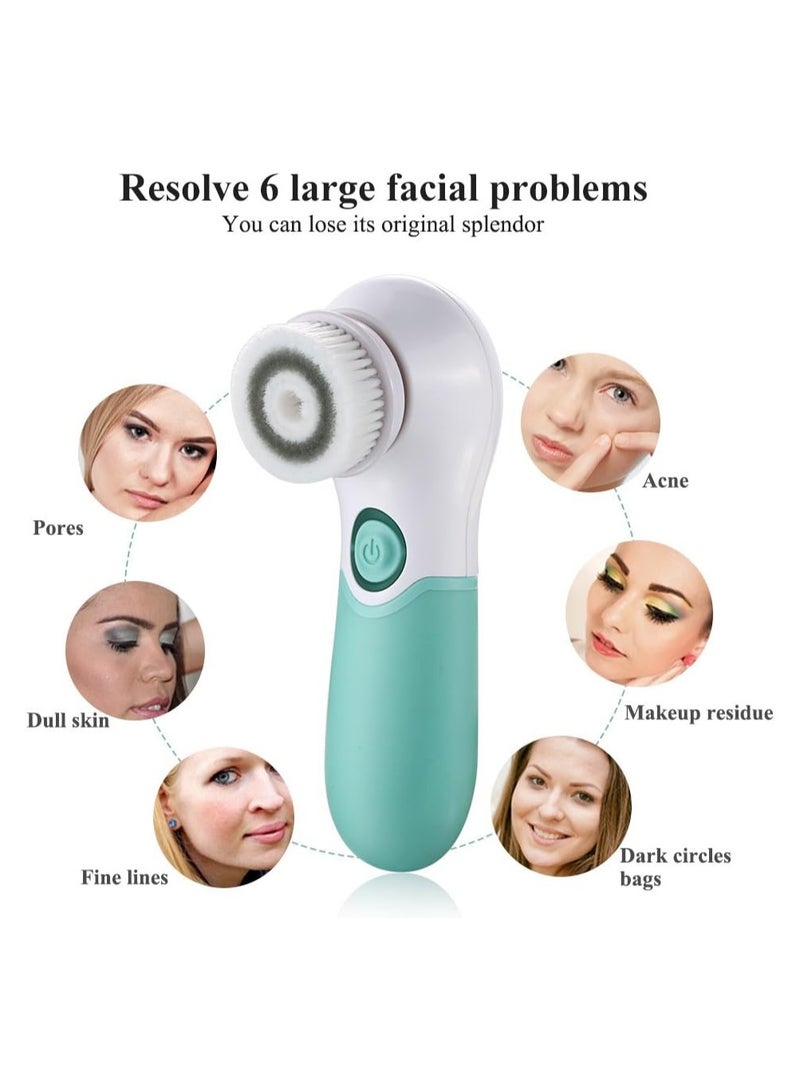 general Cleansing Brush, Electric Facial Exfoliating Massage Brush with 3 Cleansing Heads and 2 Adjustable Speeds for Deep Cleansing, Blackhead Removal, Facial Massage - Image 5