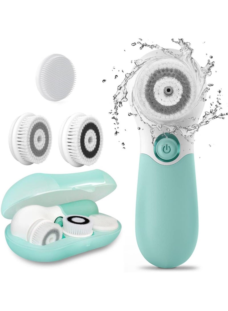 general Cleansing Brush, Electric Facial Exfoliating Massage Brush with 3 Cleansing Heads and 2 Adjustable Speeds for Deep Cleansing, Blackhead Removal, Facial Massage - Image 1