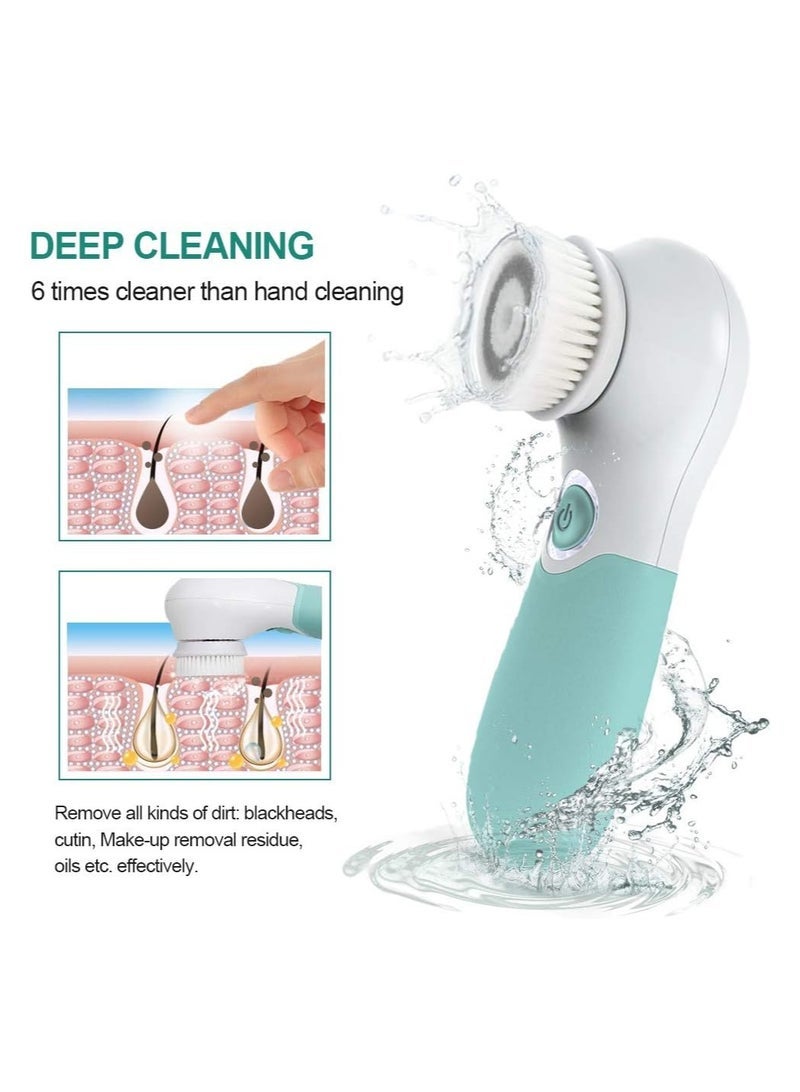 general Cleansing Brush, Electric Facial Exfoliating Massage Brush with 3 Cleansing Heads and 2 Adjustable Speeds for Deep Cleansing, Blackhead Removal, Facial Massage - Image 3