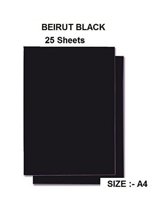 CVANU CVANU Premium Pack of 25 Sheets Beirut Black Color Art Papers A4 Construction Paper Craft Supplies for Kids. 120GSM  - Image 2