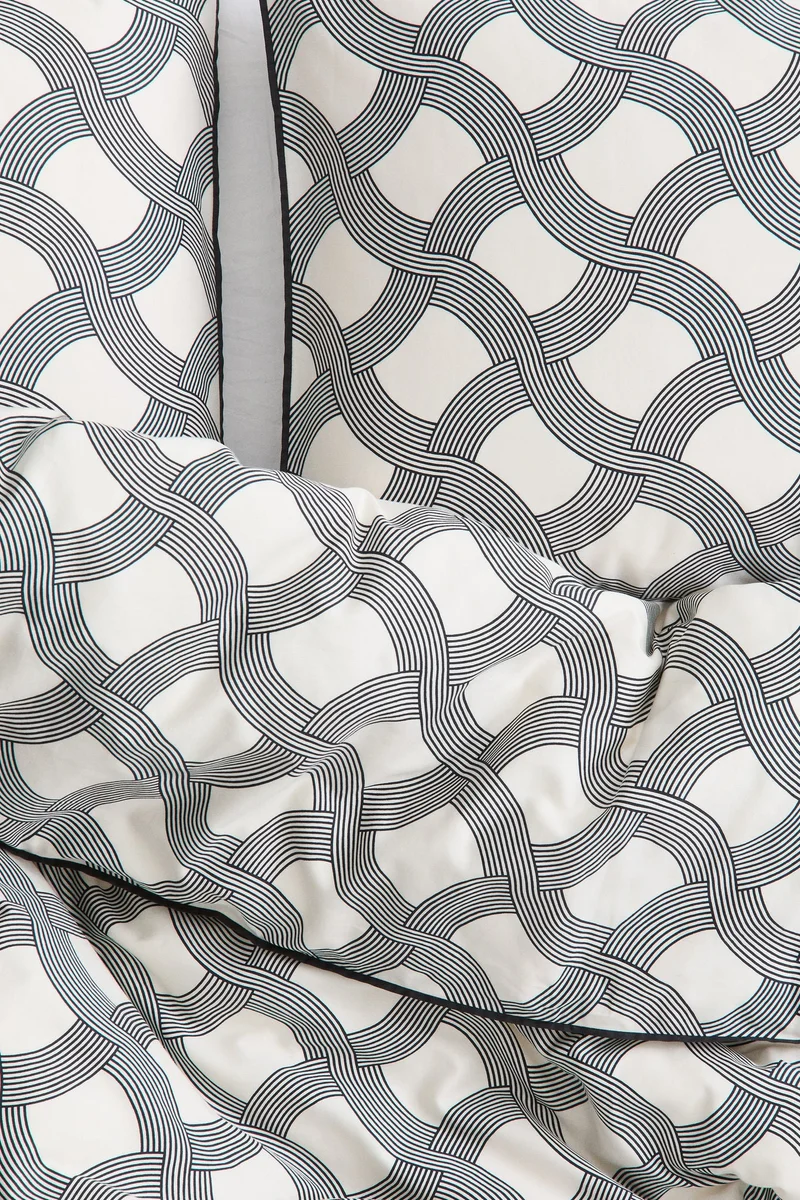 اتش اند ام طقم غطاء لحاف ساتان مقاس Double/king