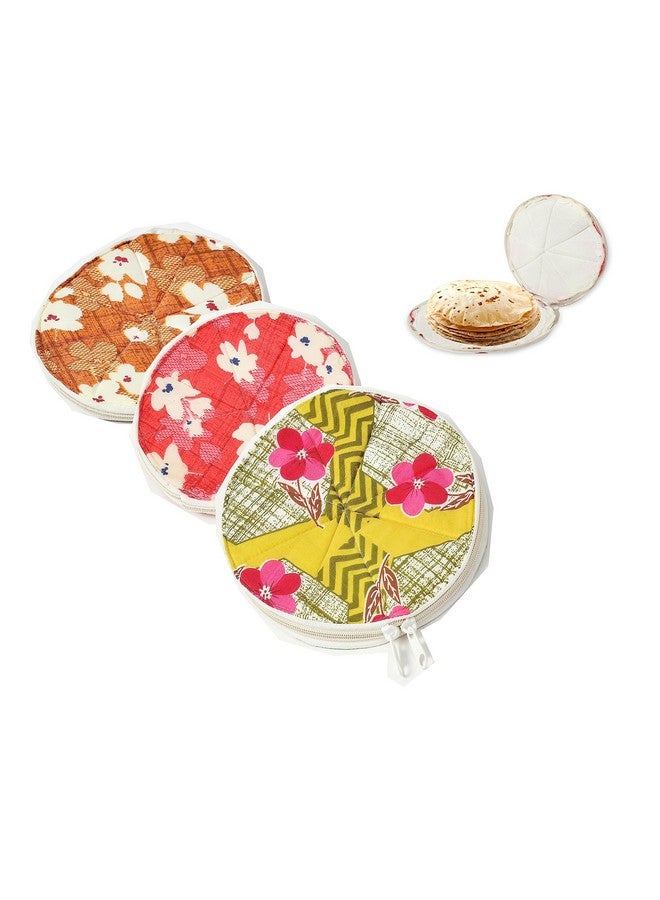 FAIRY HOME FAIRY HOME Cotton Roti Cover/Disk Chapati Cover/Traditional Roti Rumals ((3, Multicolor)  - Image 1