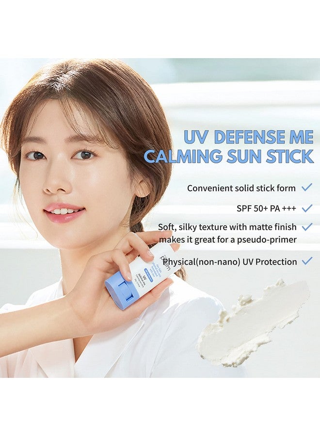 MAKEP:REM Makeprem Uva Uvb Defense Me Calming Sun Stick Sunblock Spf 50+ Pa++++ 0.7 Oz Vegan Sensitive Oily Acne-Prone Skin Reef-Safe Mineral Sunscreen Non-Nano No Chemical Uv Protection Non-Greasy Sticky Kids - Image 2