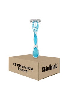 Skintimate Coconut Delight Disposable Razors for Women 12 Count
