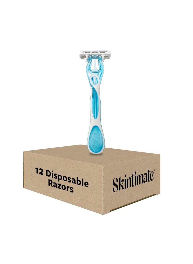 Skintimate - Skintimate Coconut Delight Disposable Razors for Women 12 Count - Image 1