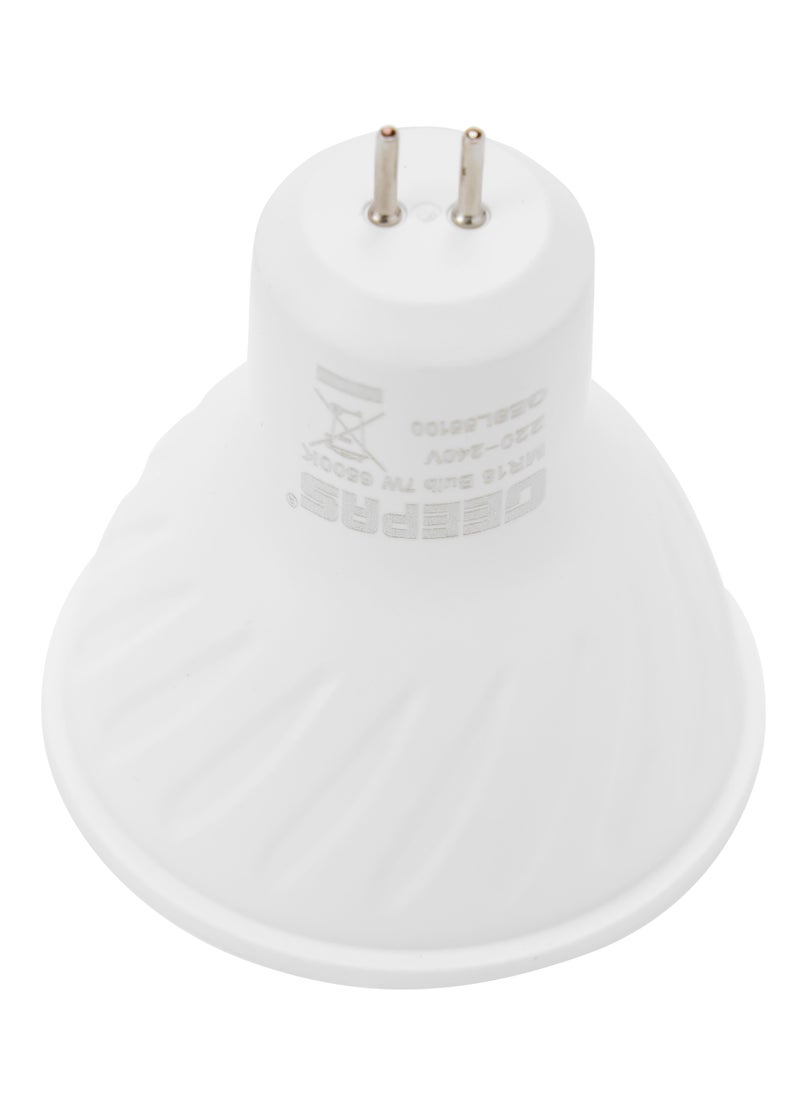 GEEPAS - Geepas 7W MR 16 Bulb GESL55100, 560 Lumens, Cool Day Light 6500 K, Energy Efficient Bulb with 15000 Hours Lifetime, Ceiling Light Bulb Perfect for Home and Office Use| 2 Years Warranty, White - Image 1