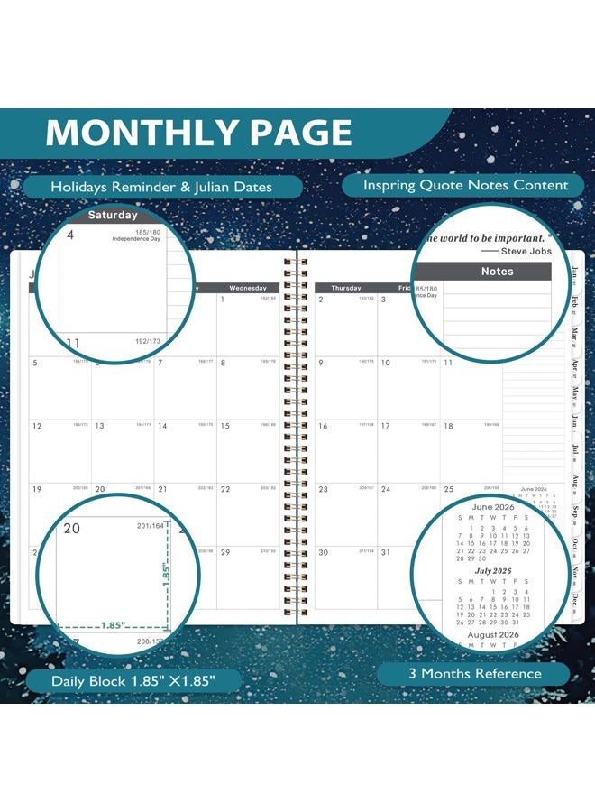 Lortarl 2026-2028 Monthly Planner - 2 Year Monthly Planner 2026-2028, July 2026 - June 2028, 9" x 11", 24 Months, Calendar with Tabs, Inner Pocket, Notes Pages - Image 3