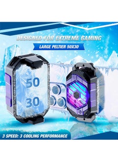 Y&D Phone Cooler RGB Gaming, Semiconductor Radiator Fast Cooling Pad Smartphone Compatible with iPhone/Android Pubg Mobile, Cod Mobile (Dark Purple and Black)  - Image 5