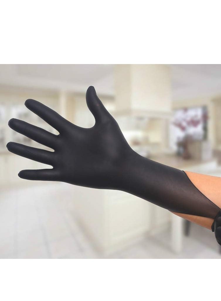 إس كيه بي بلاستيك قفازات فينيل لون أسود مقاس ميديم (70 حبة) - Image 4