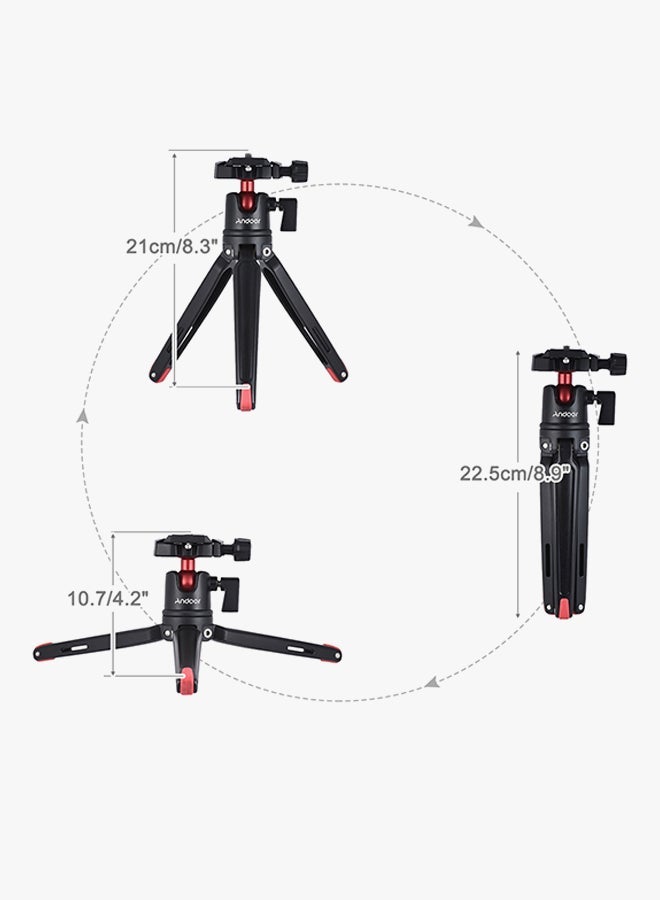 NIBEMINENT Tripod Stand With Ball Head Black/Red  - Image 4