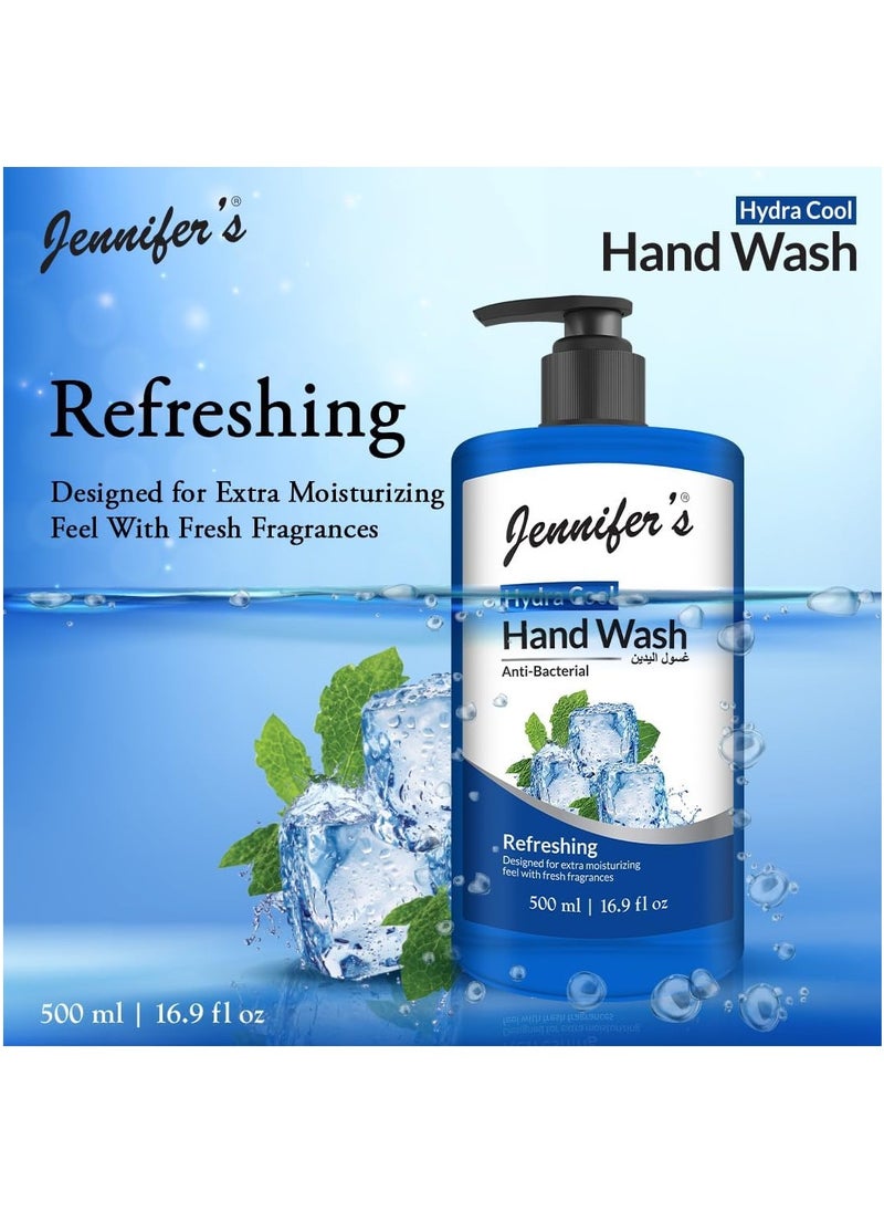Jennifer's Jennifer's Hydra Cool Hand Wash, Antibacterial, Refreshing, and Moisturizing with Fresh Fragrance,500ml- Pack of 2  - Image 2