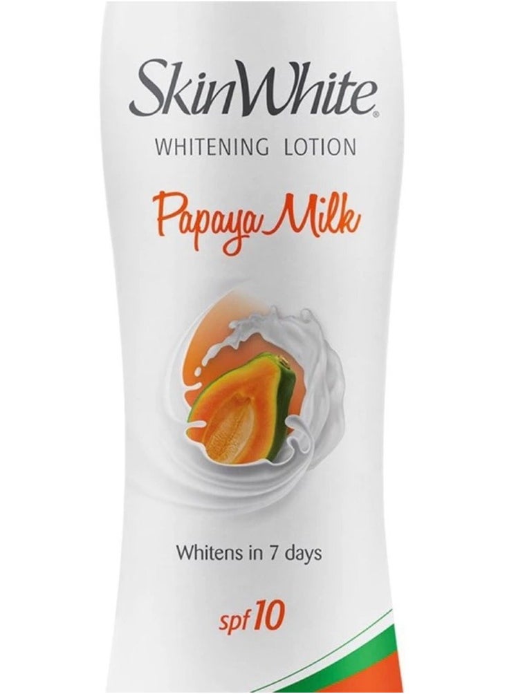 skin white - Whitening Lotion Papaya Milk SPF 10 For Lighter Softer and Healthier Skin - 350 ml - Image 1
