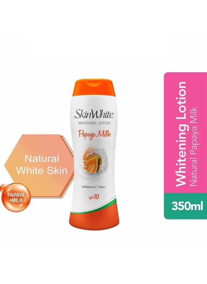 skin white - Whitening Lotion Papaya Milk SPF 10 For Lighter Softer and Healthier Skin - 350 ml - Image 1