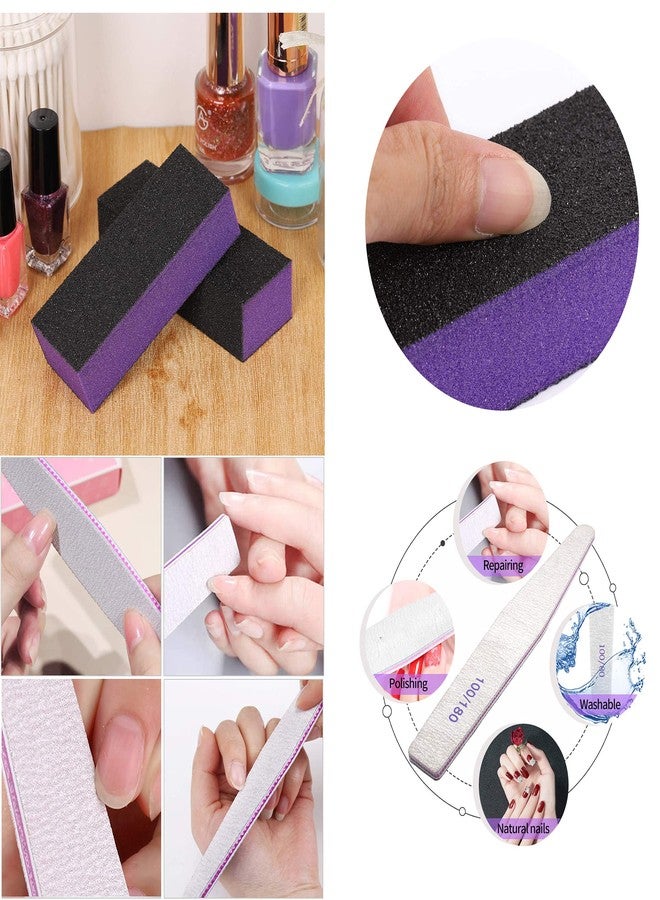 Sminakh - Nail Block Buffer - 100/180 Grit (5 Pcs) | Nail Filers Set (5 Pcs) Combo Pack - Image 5