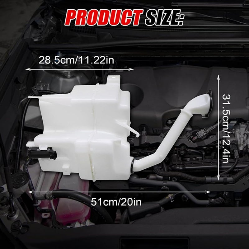 NLQR Windshield Washer Fluid Reservoir Tank with Motor for Toyota Camry 2018-2022 - Image 2