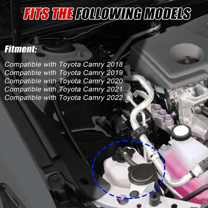 NLQR Windshield Washer Fluid Reservoir Tank with Motor for Toyota Camry 2018-2022 - Image 5
