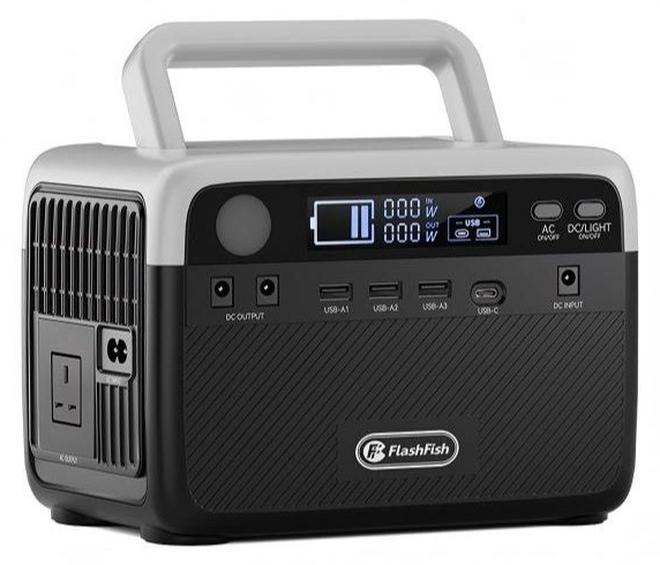 FlashFish BP030B 300W/ 230Wh 72000mAh UPS محطة توليد الطاقة الشمسية مع بطارية LiFePO4 شحن سريع مع ضوء LED 220 فولت مناسب للتخييم في الهواء الطلق في المنزل طاقة الطوارئ - Image 1