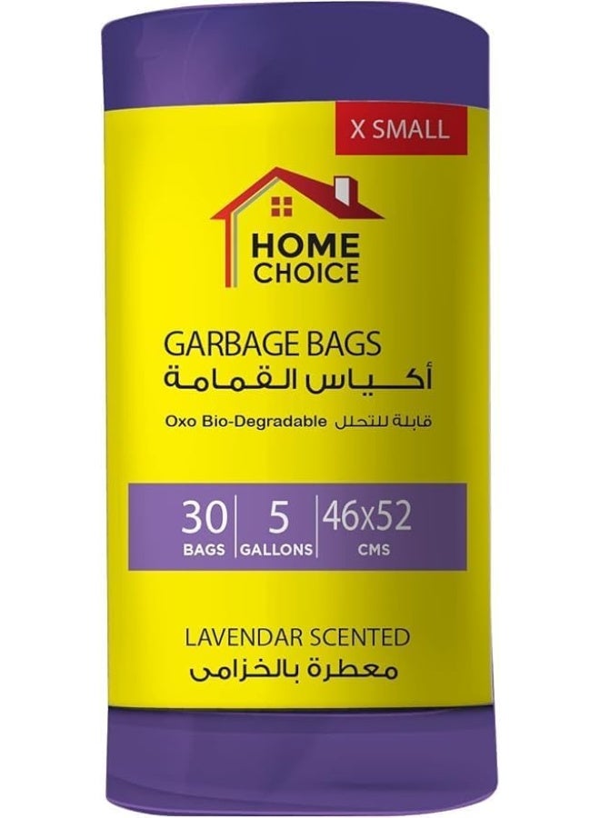HOME CHOICE 5 Gallons Scented-LAVENDER, Pack of 30 Scented Trash Bags, Bio-degradable Garbage Bags Roll, Size 46*52 cm, Bin Liners  - Image 5