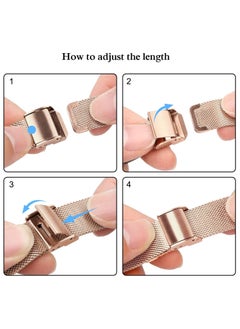 O Ozone Milanese Straps for Apple Watch Series 10 9 8 7 6 5 4 SE, 38/40/41/42mm, Stainless Steel Metal Narrow Slim Thin Replacement Strap for Women -Rose Gold  - Image 4