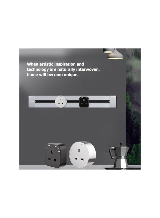 PROMASS مخرج مقبس الطاقة لمقابس السكك الكهربائية المحمولة لمكتب المطبخ وغرفة المعيشة ضمان لمدة 1 سنة. - Image 4