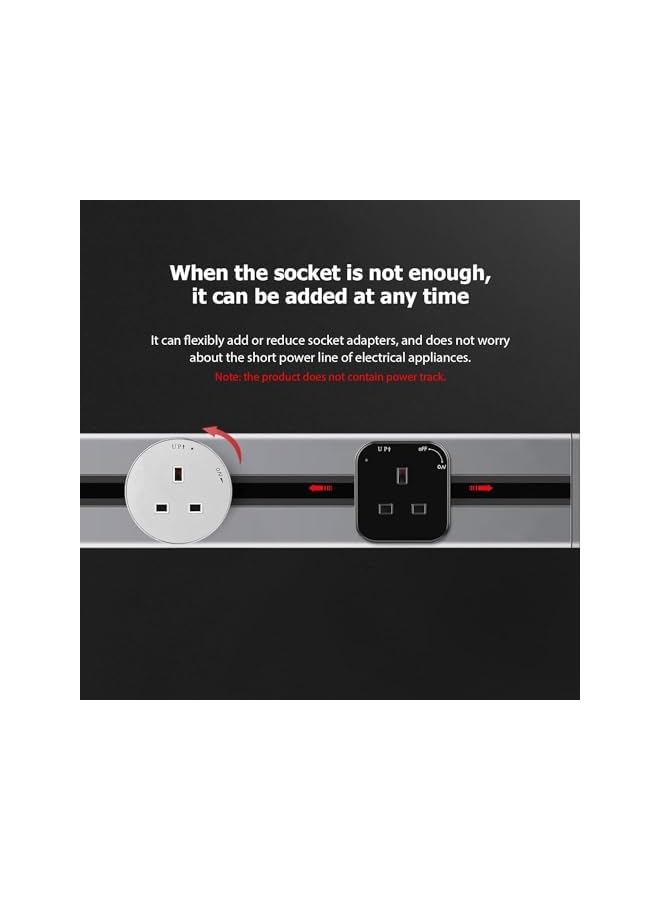 PROMASS مخرج مقبس الطاقة لمقابس السكك الكهربائية المحمولة لمكتب المطبخ وغرفة المعيشة ضمان لمدة 1 سنة. - Image 2