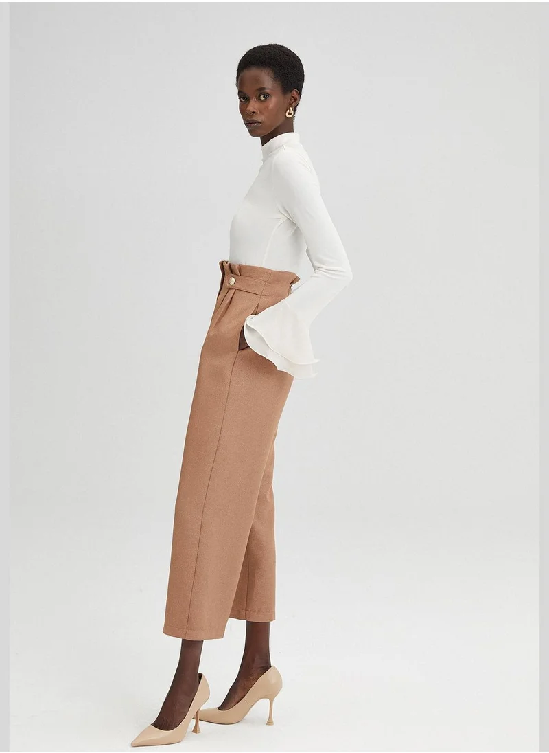 Touche HIGH WAIST TROUSERS WITH EPOULET