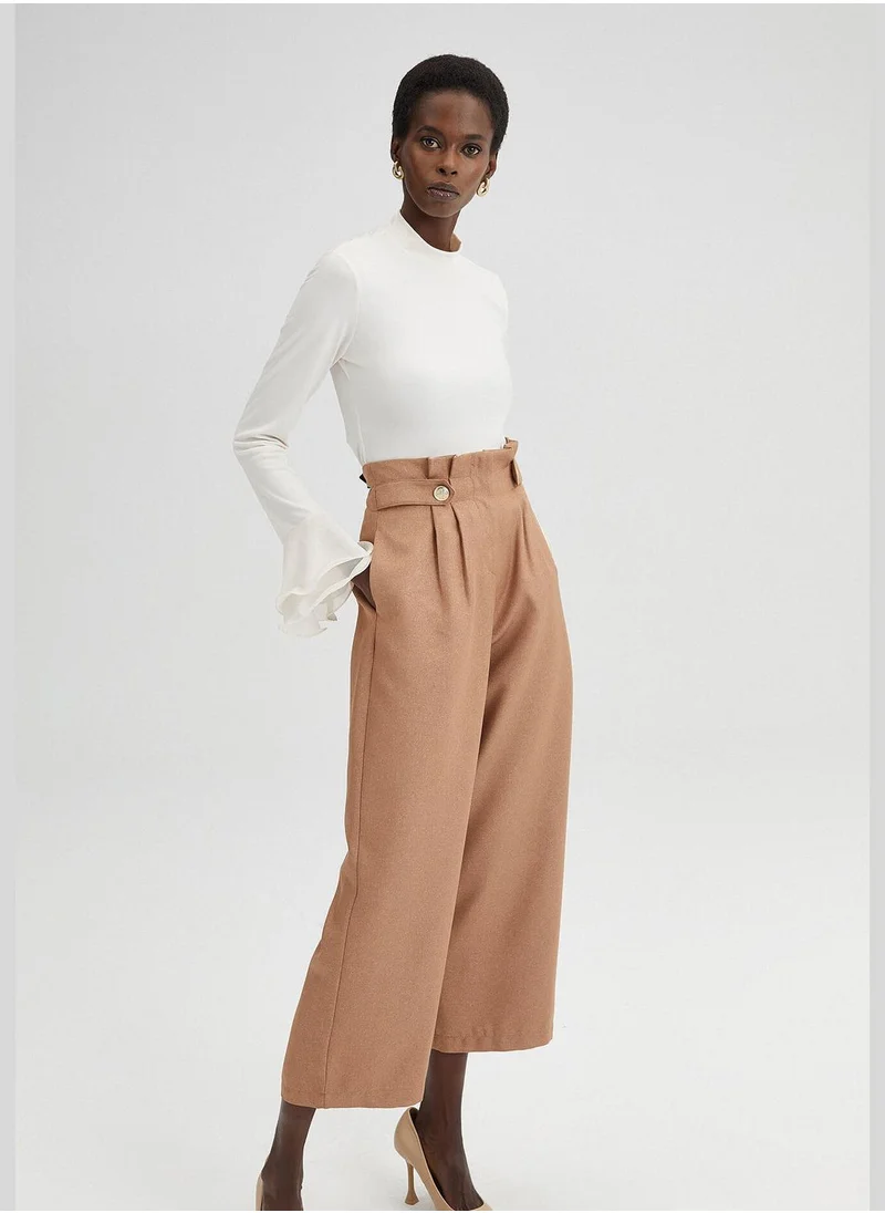 Touche HIGH WAIST TROUSERS WITH EPOULET
