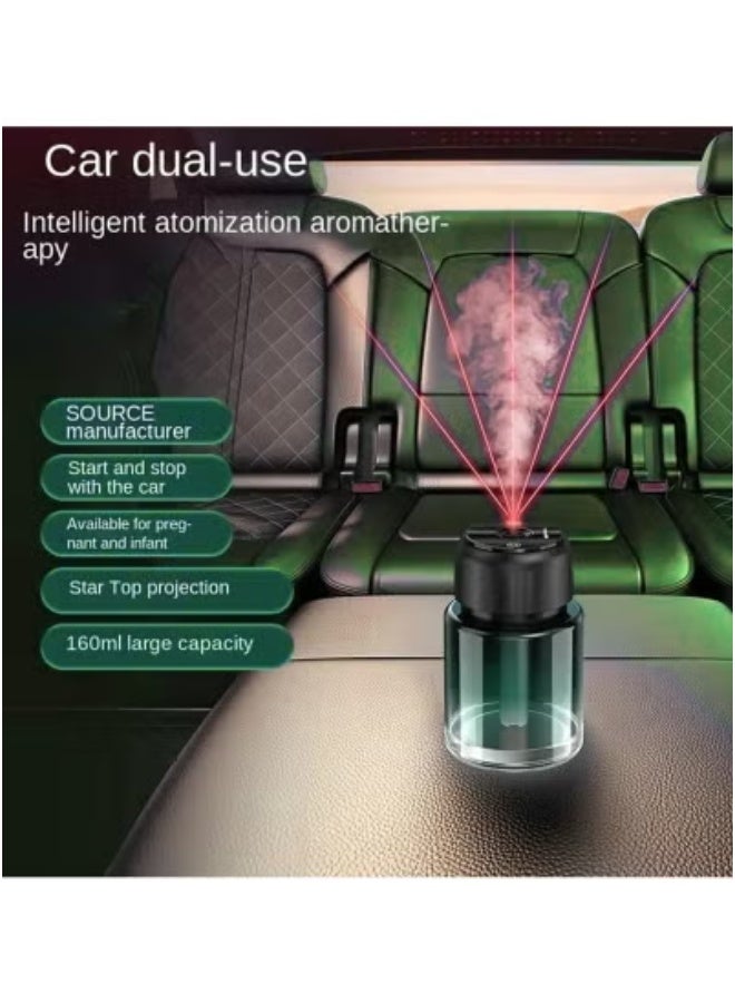 JAJEEK Green Car Fragrance Cologne Essential Oil Diffuser & USB Cool Mist Humidifier – Mini Portable Aromatherapy Diffuser for Car, Home, Office, and Bedroom – Compact Air Freshener with Soothing Mist and USB Power  - Image 4
