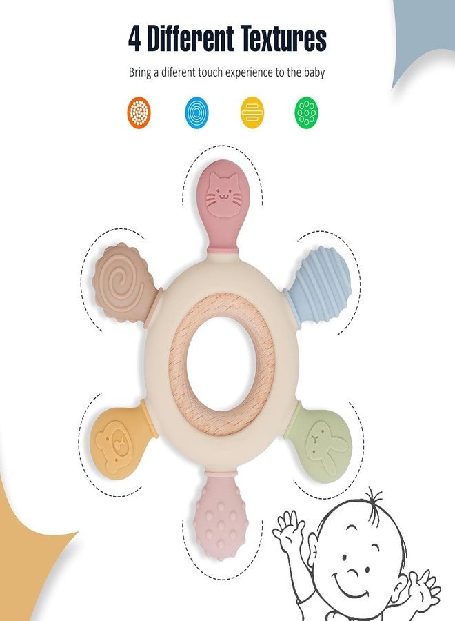 MR. JV MR.JV Baby Soft Teething Mitten Glove | Teether for 3 to 6 Months Baby | Teething Pain Relief Toy Glove | Natural Remedy for Infants & Toddlers (Pack of 1) | Silicone | Multicolor (Round) - Image 3