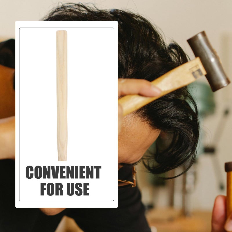 Hickory Wooden Hammer Handle Replacement for Camp Hatchet and Axe Ergonomic Grip Smooth Finish - Image 4