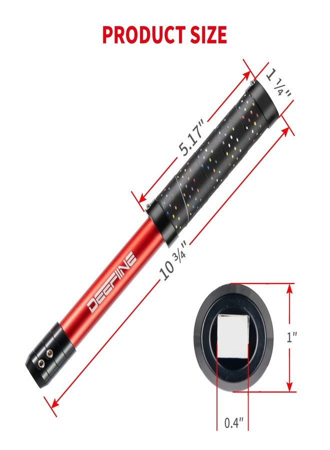 DEEFIINE 11 Inch Carbide Wood Lathe Truning Tools Grip Handle, Accept 10mm square turning tool bar (red) - Image 2