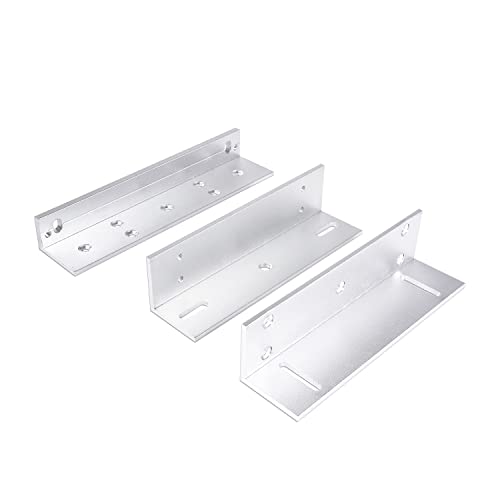 AMOCAM Z and L Bracket for 180KG/350lbs Holding Force Electric Magnetic Lock, Bracket Electromagnetic Lock Matching Bracket for Inward Door Aluminum Alloy Bracket - Image 2
